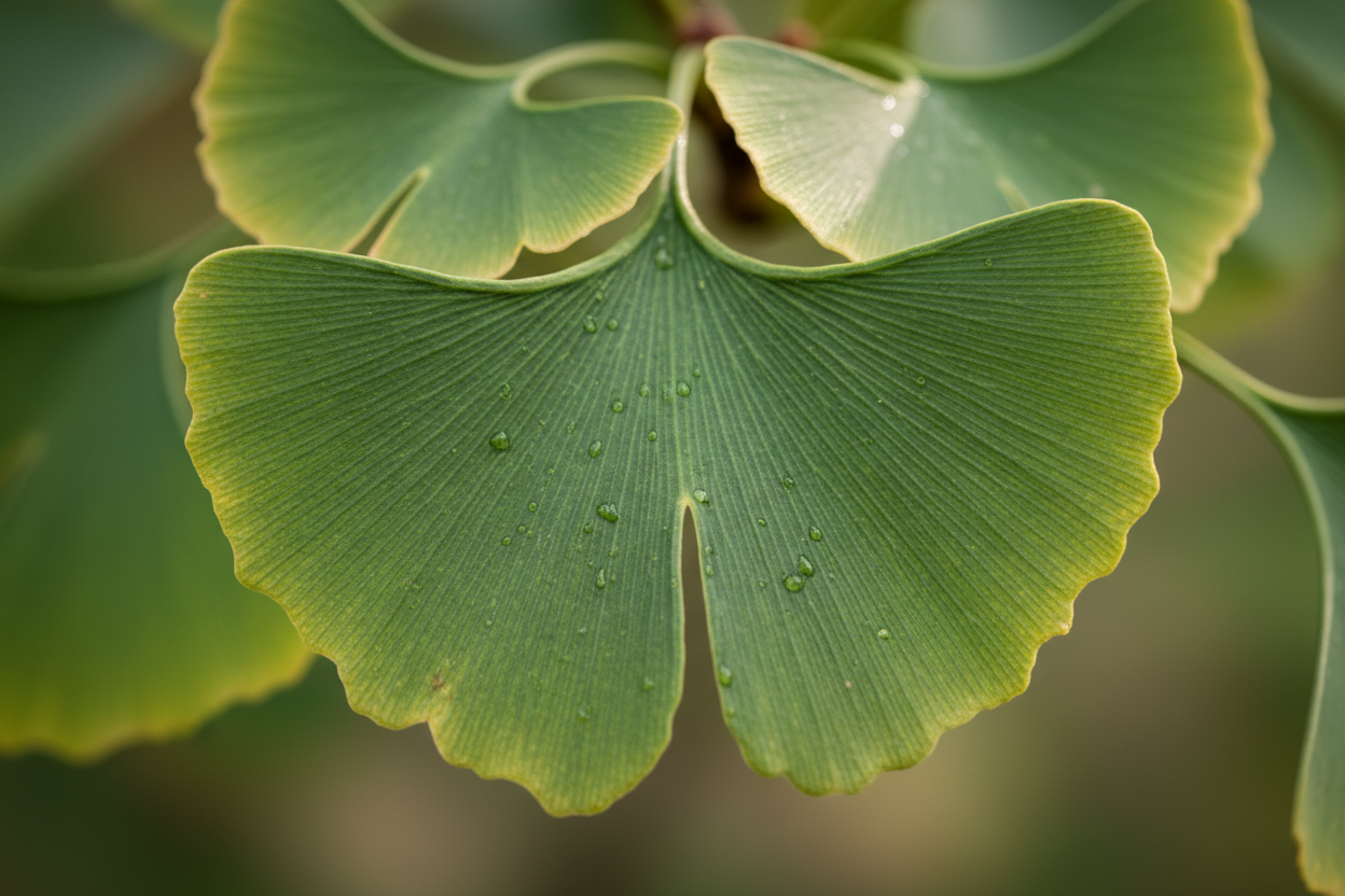 macro of ginko