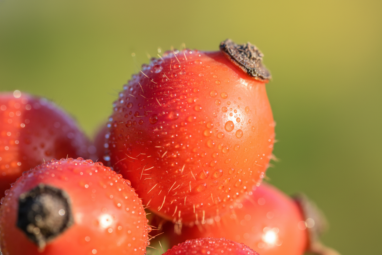 Macro of rosehips